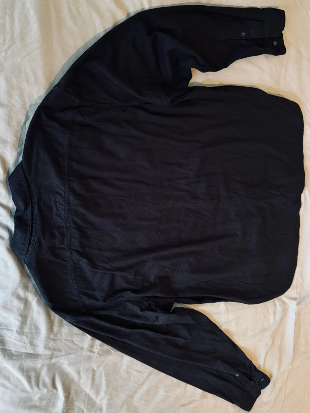BANANA REPUBLIC Textured Mens Standard Fit Black Long-Sleeve Button-Down Shirt